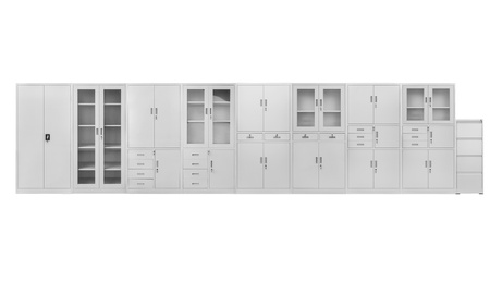 Szafa biurowa metalowa Mega-M WENUS W-14 na akta z sejfem szara S- 90 cm G- 40 cm H-185 cm skręcana N