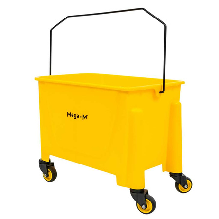 Wózek hotelowy do sprzątania Mega-M  jednowiaderkowy z prasą 20L żółty