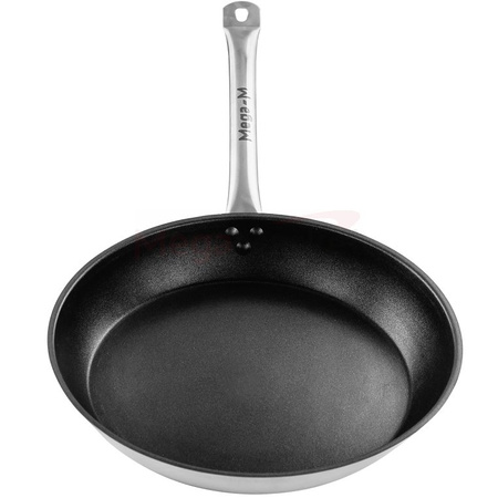 Patelnia nieprzywierająca ze stali nierdzewnej Mega-M ⌀32cm