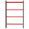 Regał magazynowy 4-półkowy Mega-M FORTIS H-240 cm L-217 cm G-40 cm moduł bazowy N