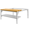 Półka na buty do podstawy z ławeczką WPC pod szafkę BHP Mega-M J-80 S-75 cm G-27 cm H-18 cm N