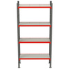 Regał metalowy magazynowy 4-półkowy Mega-M FORTIS H-240 cm L-167 cm G-60 cm moduł bazowy