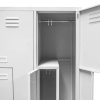 Szafka ubraniowa BHP Mega-M J-80/L 4 drzwiowa typ L szara S-80 cm G-50 cm H-180 cm skręcana N