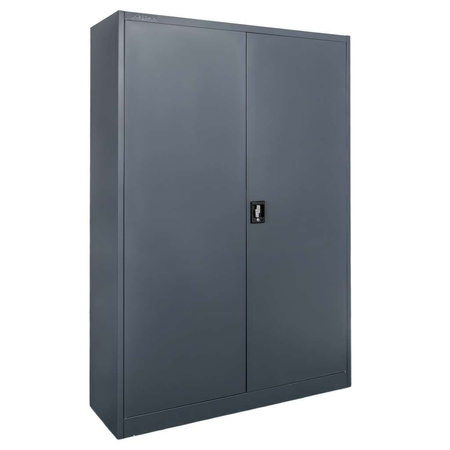 Szafa metalowa na dokumenty Mega-M J-120 grafitowa S-120 cm G-40 cm H-185 cm skręcana N