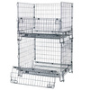 Pojemnik siatkowy Gitterbox S-125 cm G-104 cm H-98 cm oczko 5,5x11 cm składany z otwieranym bokiem ocynk N
