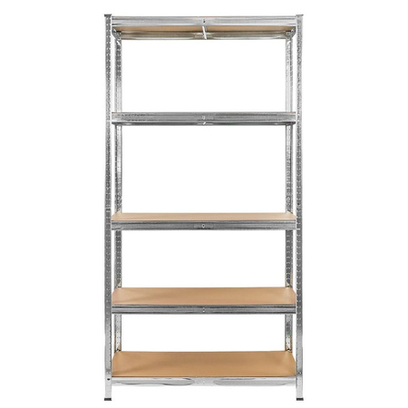 Regał magazynowy Mega-M BASIC H-205 cm L-100 cm G-40 cm 5 półek z MDF 4 mm 175 kg ocynk