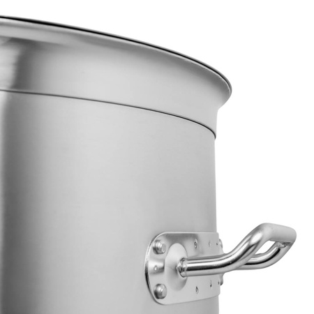 Garnek ze stali nierdzewnej AISI 443 wysoki z pokrywką Mega-M PRO 198L 60x70 cm