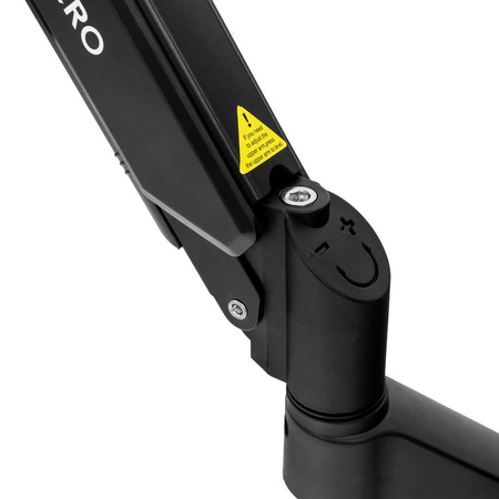 Uchwyt na monitor do biurka FURVERO HK001 17-40" 1 regulowane ramię sprężyna gazowa czarny