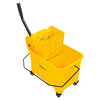 Wózek hotelowy do sprzątania Mega-M  jednowiaderkowy z prasą 20L żółty