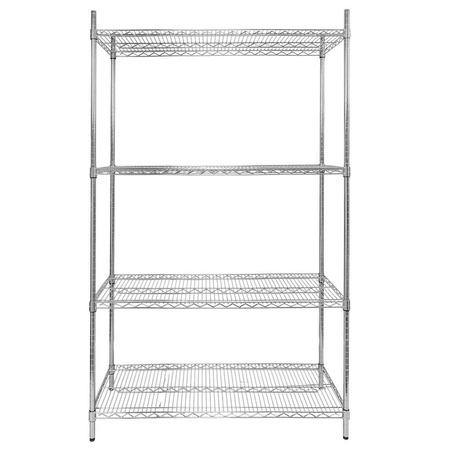 Regał gastronomiczny druciany chromowany Mega-M 4-półkowy 90x45x180 cm