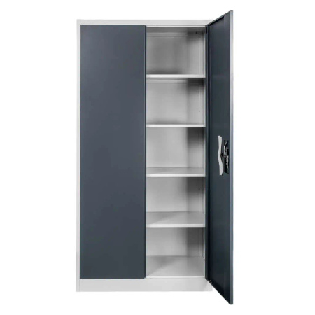 Szafa metalowa socjalna Mega-M J-90/S szara/ grafitowy front S-90 cm G-45 cm H-185 cm skręcana N