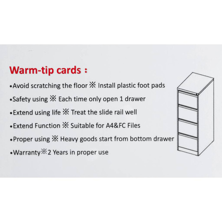 Szafka metalowa na dokumenty Mega-M WENUS kartotekowa 4 szuflady S-45 cm grafitowa szary front