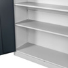 Szafa metalowa na dokumenty Mega-M J-120 szara/ grafitowy front S-120 cm G-40 cm H-185 cm skręcana N