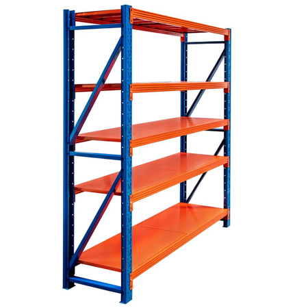 Regał metalowy magazynowy 5-półkowy Mega-M FORTIS LIGHT H-200 cm L-200 cm G-50 cm moduł bazowy WYSYŁKA PALETOWA