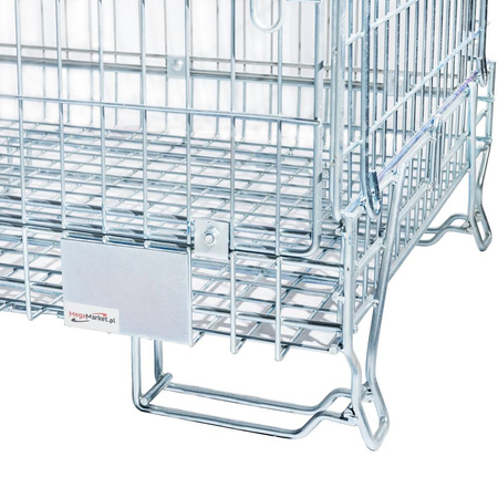 Pojemnik siatkowy gitterbox Mega-M 120x90x102 cm kosz metalowy składany