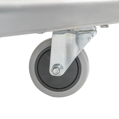 Wózek transportowy ze stali nierdzewnej ze składaną rączką Mega-M 73x48x89 cm