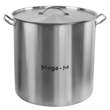 Garnek ze stali nierdzewnej wysoki z pokrywką Mega-M 130L 55x55 cm