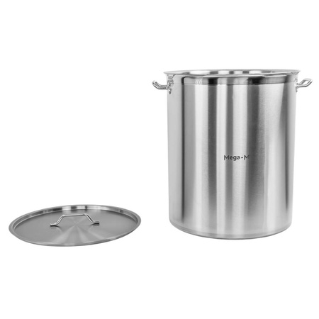 Garnek ze stali nierdzewnej AISI 443 wysoki z pokrywką Mega-M PRO 115L 50x60 cm