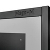 Szafa biurowa metalowa Mega-M WENUS W-07 na dokumenty przeszklone drzwi grafitowa / szary front S- 90 cm G- 40 cm H-185 cm skręcana N