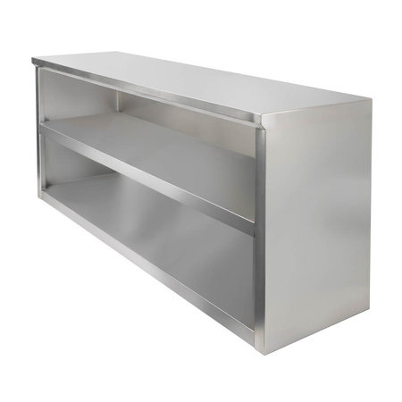 Szafka wisząca ze stali nierdzewnej otwarta Mega-M S-150 cm G-40 cm H-60 cm N