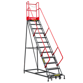 Drabina magazynowa przejezdna Mega-M H-306 cm 12 stopni N