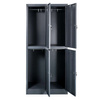 Szafka ubraniowa skrytkowa BHP Mega-M J-80/4 4 drzwiowa grafitowa S-80 cm G-50 cm H-180 cm skręcana N