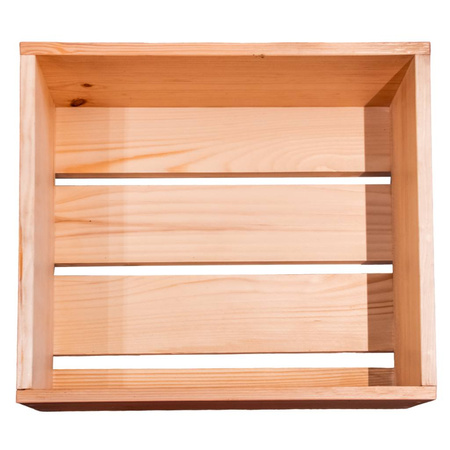 Skrzynka drewniana na pieczywo warzywa owoce Mega-M L-40 cm G-37 cm H-11 cm