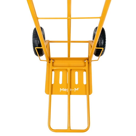 Wózek młynarka prosty z rozkładaną platformą Mega-M (MTP003450) 250kg żóły karton N
