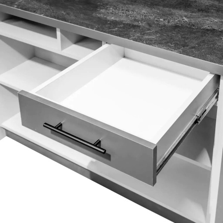 Lada sklepowa sprzedażowa impulsowa Mega-M H-90 cm L-120 cm G-60 cm jasny szary