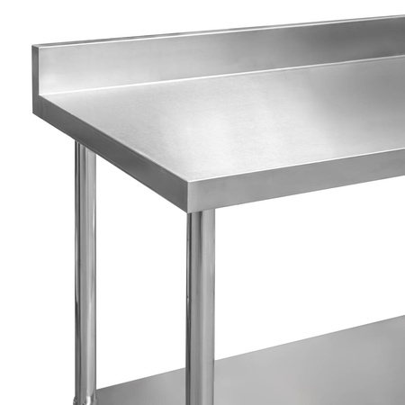 Stół ze stali nierdzewnej przyścienny z półką Mega-M STANDARD S-100 cm G-60 cm H-85 cm N