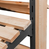 Wyspa na owoce i warzywa z regulowaną półką Mega-M L-126 cm G-166 cm H-147 cm klon