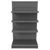 Regał sklepowy przyścienny Mega-M Basic H-225 cm L-103 cm G-50/3x40 cm (GC-58 cm) antracyt moduł bazowy N