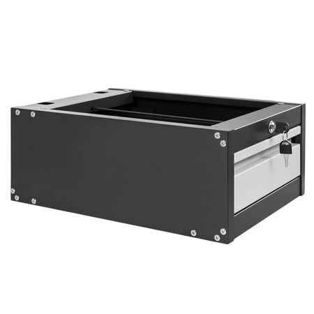 Szafka narzędziowa Mega-M do stołów warsztatowych 1 szuflada S-37 cm x G-48,6 cm x H-19 cm system 01 grafit/front szary N