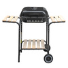 Grill ogrodowy węglowy z pokrywą Mega-M 2 x stolik boczny
