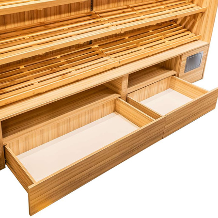 Regał na pieczywo przeszklony oświetlenie LED Mega-M H-193 cm L-257 cm G-62 cm Coco Bolo