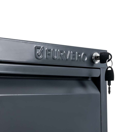 Szafka metalowa na dokumenty FURVERO W4S G/G kartotekowa 4 szuflady S-45 cm grafitowa