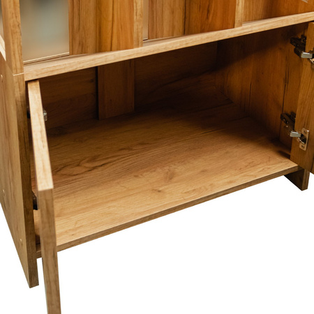 Witryna sklepowa na ciastka i cukierki H-137 cm L-67 cm G-44 cm dąb kraft