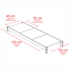 Regał magazynowy 4-półkowy Mega-M FORTIS H-200 cm L-158,5 cm G-50 cm moduł dostawny N