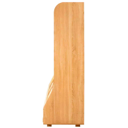 Regał na pieczywo H-180 cm L-125 cm G-60 cm plexi oświetlenie LED dąb amerykański