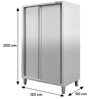 Szafa gastronomiczna Mega-M 2-drzwiowa 120x60x200 cm stal nierdzewna