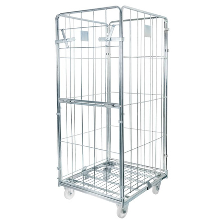 Rollkontener (rollcage, rollbox) wózek siatkowy pralniczy Mega-M Universal cztery ściany ocynkowany