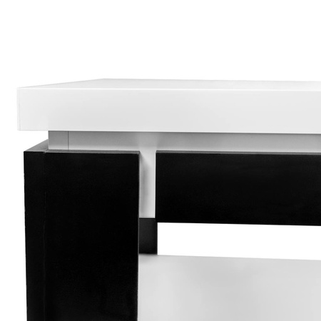 Stolik biurowy Mega-M 60x60x50 cm biel alpejska/czarny