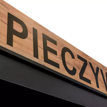 Regał na pieczywo Mega-M H-244 cm L-247.5 cm G-60 cm dąb kraft