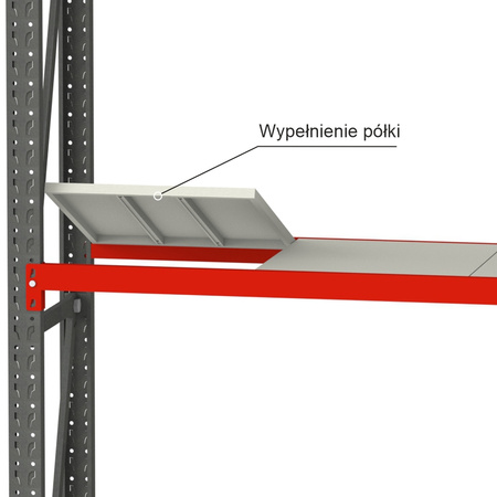 Regał magazynowy 4-półkowy Mega-M FORTIS H-200 cm L-158,5 cm G-50 cm moduł dostawny N