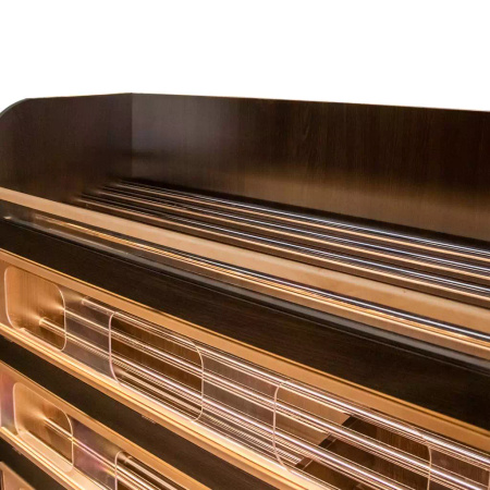 Regał na pieczywo H-180 cm L-125 cm G-60 cm plexi oświetlenie LED venge magia