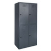 Szafka ubraniowa skrytkowa BHP Mega-M J-80/4 4 drzwiowa grafitowa S-80 cm G-50 cm H-180 cm skręcana N