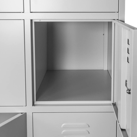 Szafka skrytkowa BHP Mega-M 8 skrytek 80x50x180 cm szara
