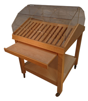 Regał na pieczywo ekspozytor na bułki Mega-M T H- 124 cm L- 80 cm G- 80 cm N