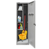 Szafa gospodarcza socjalna Mega-M 1-drzwiowa z półkami S-50 cm szara