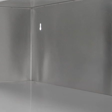 Szafka wisząca ze stali nierdzewnej otwarta Mega-M S-150 cm G-40 cm H-60 cm N